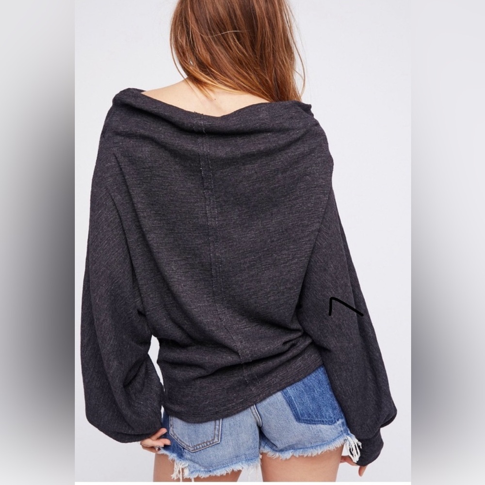 Free People We The Free Skyline Thermal Off-the-Shoulder Top - Picture 2 of 8